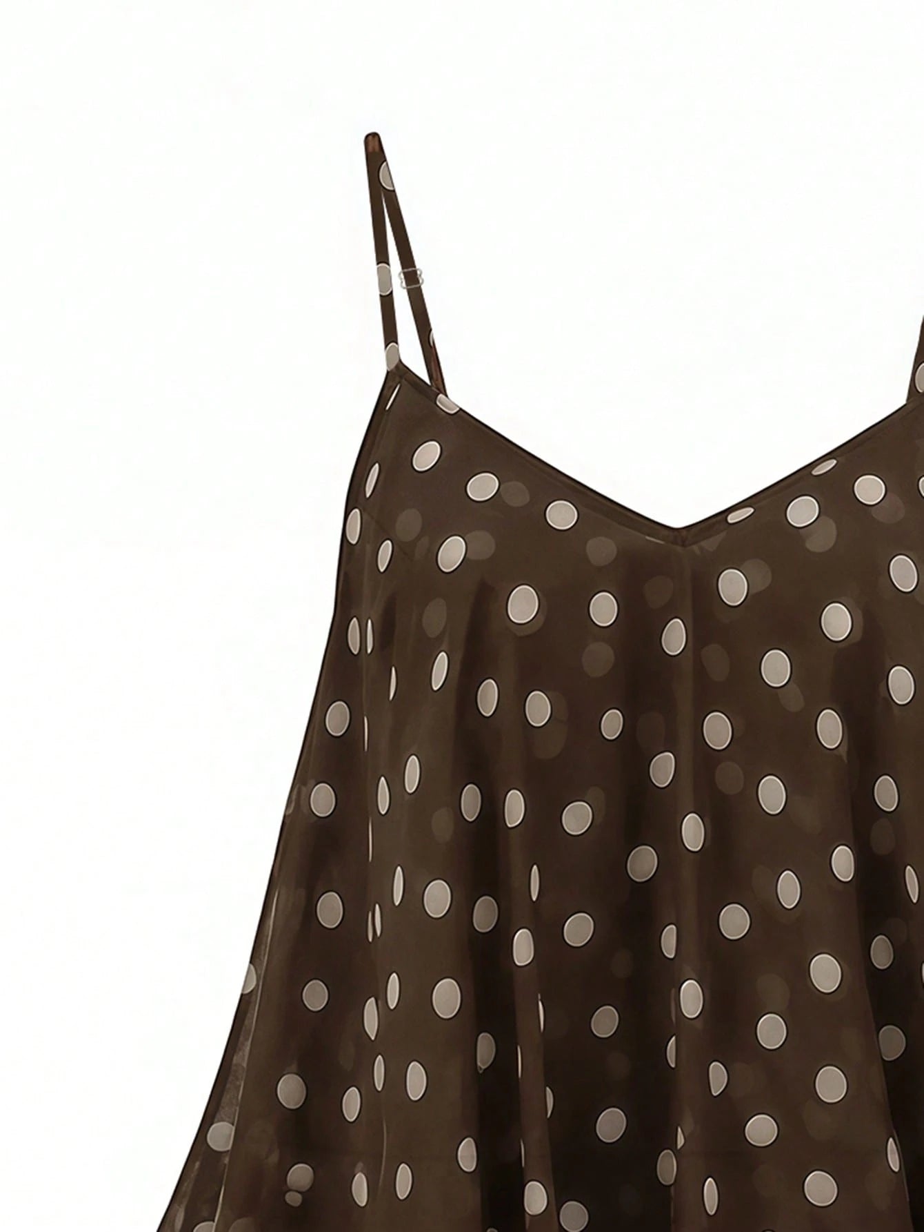 Franclia Plus Size Women Polka Dot Print Casual Camisole Tank Top