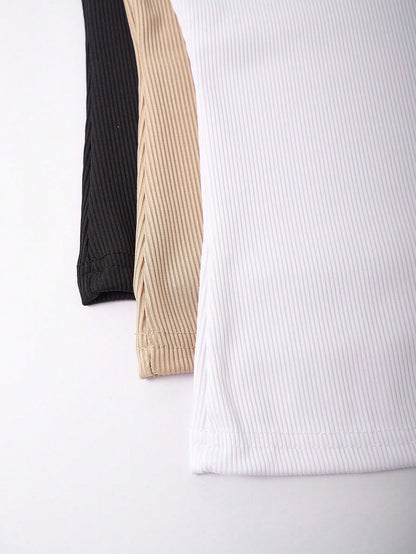 Franclia Women's Casual Solid Color Round Neck Tank Tops