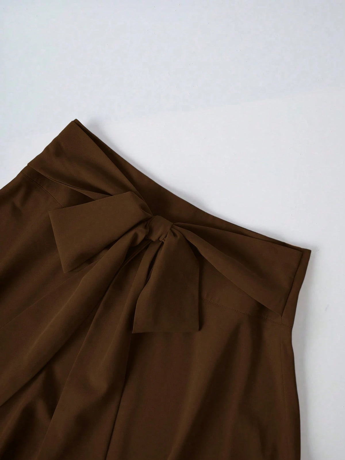 Franclia Women's Elegant Bow Zipper Decor A-Line Skirt