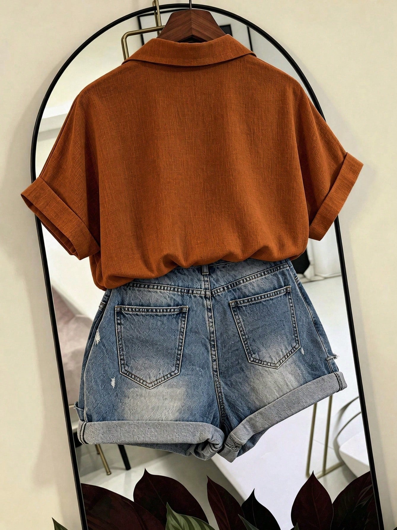 Franclia Women's Solid Color Casual Versatile Daily Outing Shirt