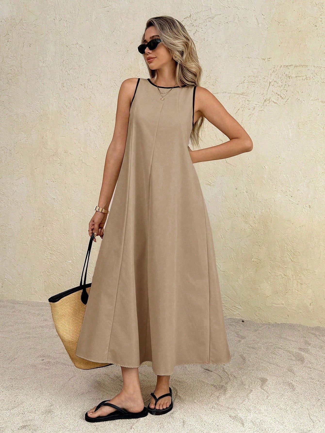 Frenchy Women's Color Block Casual Party Long Dress,Summer Dresses For Women