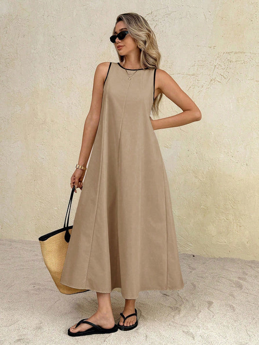 Frenchy Women's Color Block Casual Party Long Dress,Summer Dresses For Women