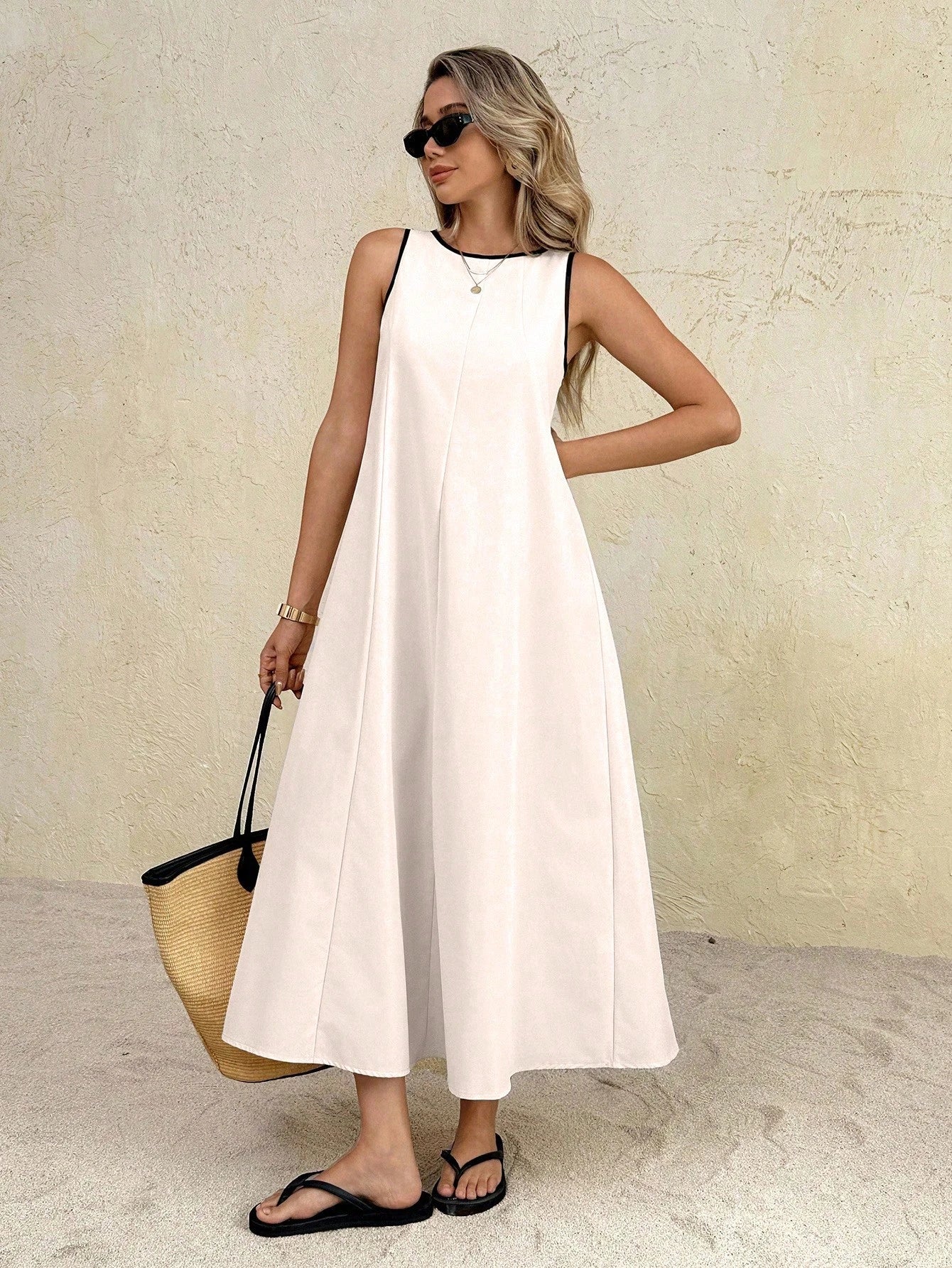Frenchy Women's Color Block Casual Party Long Dress,Summer Dresses For Women