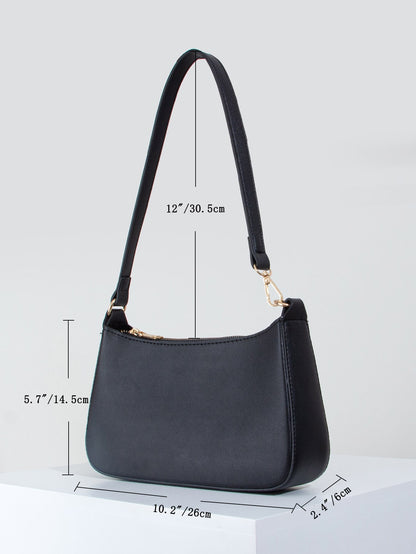 FRIFUL Lightweight,Business Casual Minimalist Zipper Up Shoulder Bag For Teen Girls Women