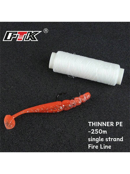 FTK 1PC Elastic Invisible Fishing Line 0.2mm 250M/273Yard Per Spool Elastic Invisible Fishing Line Keeps The Bait On The Hook!