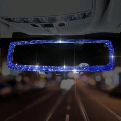 Full Rhinestone Car Rearview Mirror Luxury Creative Inlaid Diamond Auto Rear View Mirror Car Interior Decor Accessories