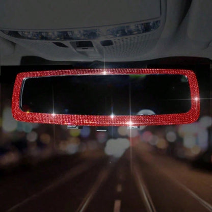 Full Rhinestone Car Rearview Mirror Luxury Creative Inlaid Diamond Auto Rear View Mirror Car Interior Decor Accessories