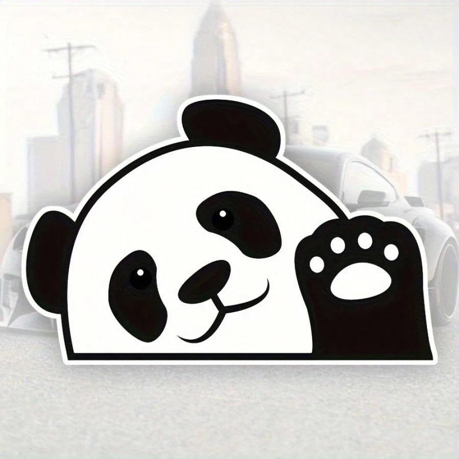 Funny Panda Design, Cute Car Stickers, Waterproof Vinyl Decals For Motorcycles And Cars, Creative Accessories
