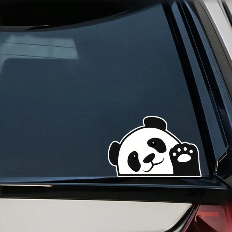 Funny Panda Design, Cute Car Stickers, Waterproof Vinyl Decals For Motorcycles And Cars, Creative Accessories