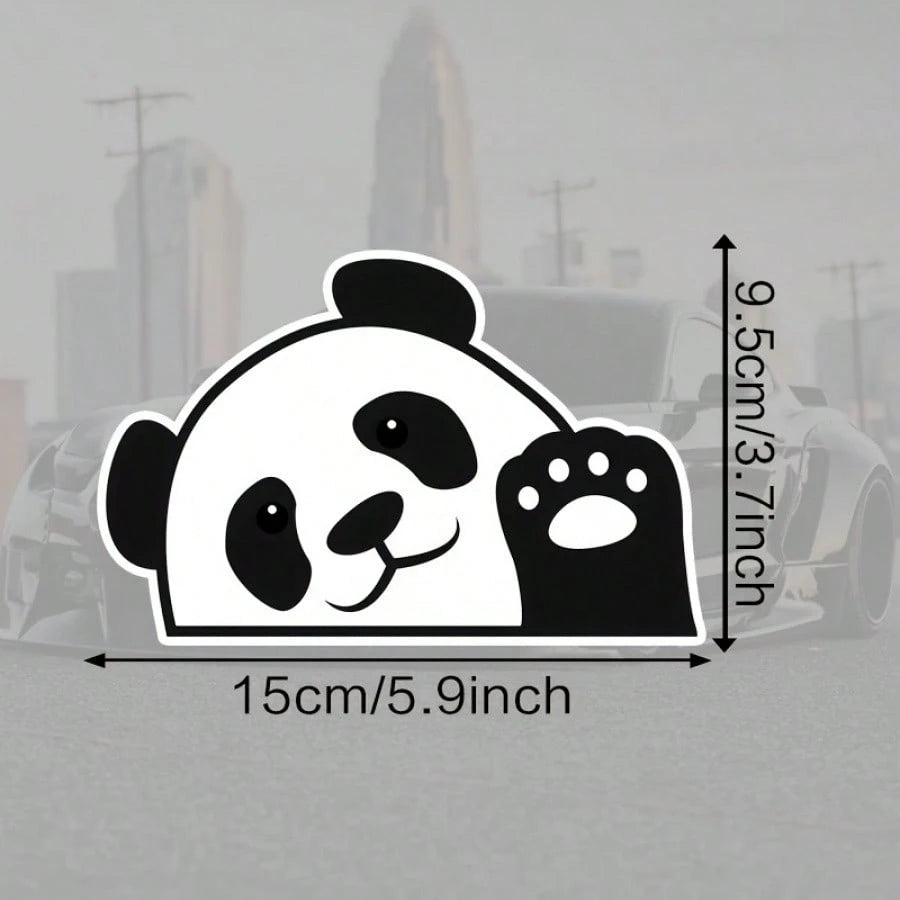 Funny Panda Design, Cute Car Stickers, Waterproof Vinyl Decals For Motorcycles And Cars, Creative Accessories