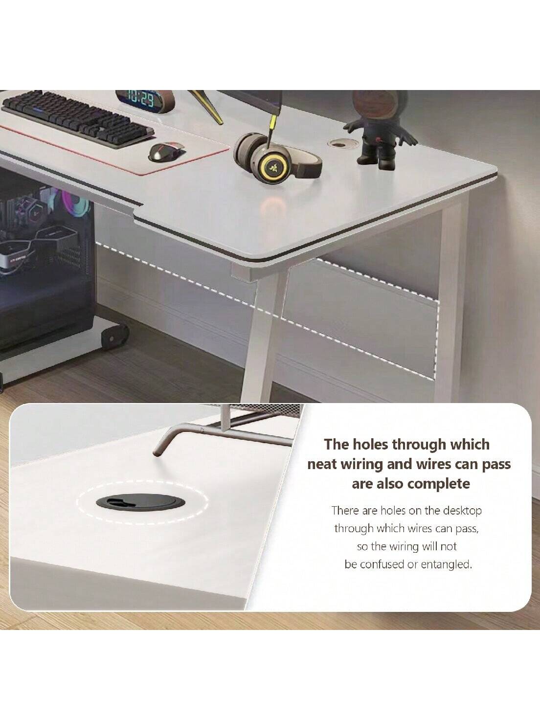 Gaming Desk Computer Writing Table Student Art Modren Simple Style PC Wood Suitable For Home, Office