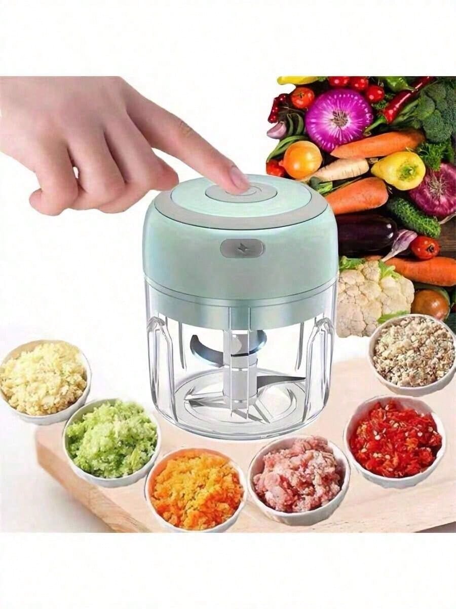 Garlic Chopper 250ml Vegetable Chopper,USB Cord Garlic Chopper, Onion Chopper, Portable Small Food Processor Garlic, Ginger, Chili, Vegetables, Garlic Chopper, Portable Veggie Chopper, Garlic Masher O