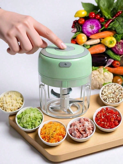 Garlic Chopper 250ml Vegetable Chopper,USB Cord Garlic Chopper, Onion Chopper, Portable Small Food Processor Garlic, Ginger, Chili, Vegetables, Garlic Chopper, Portable Veggie Chopper, Garlic Masher O