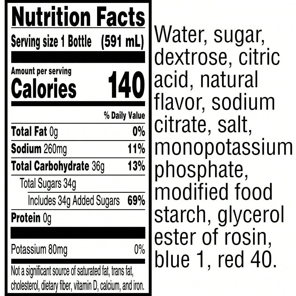 Gatorade Thirst, Cool Blue, 20 Fl Oz (Pack Of 8)