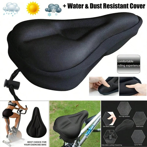 Gel-Filled Bicycle Seat Cushion, Comfortable Soft Pad For Men And Women, Suitable For Fitness Cycling