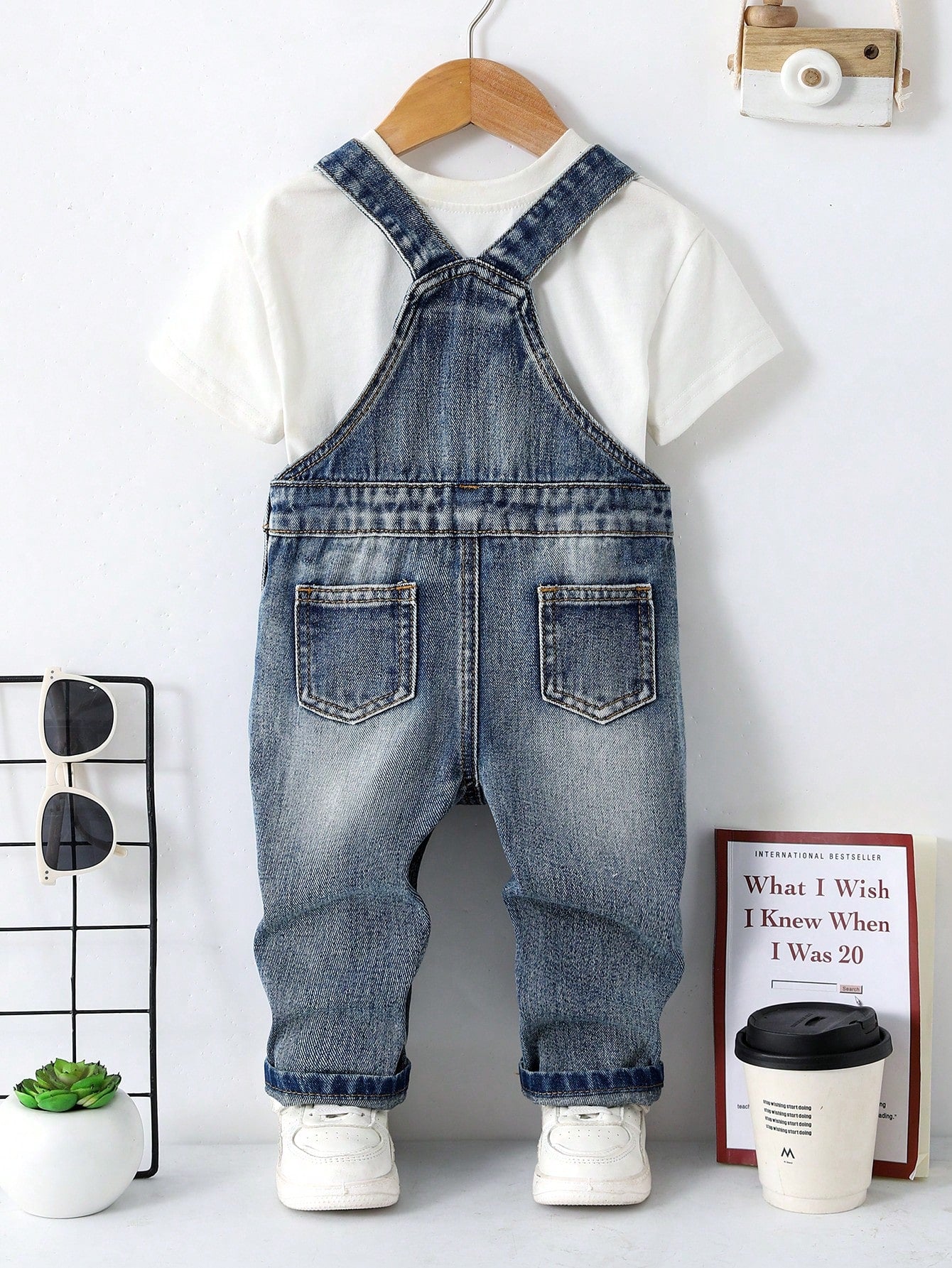 Genkimix Kids Baby Boy Casual Everyday Commute Fashion Street Ripped Denim Bib Pants (T-Shirt Not Included)