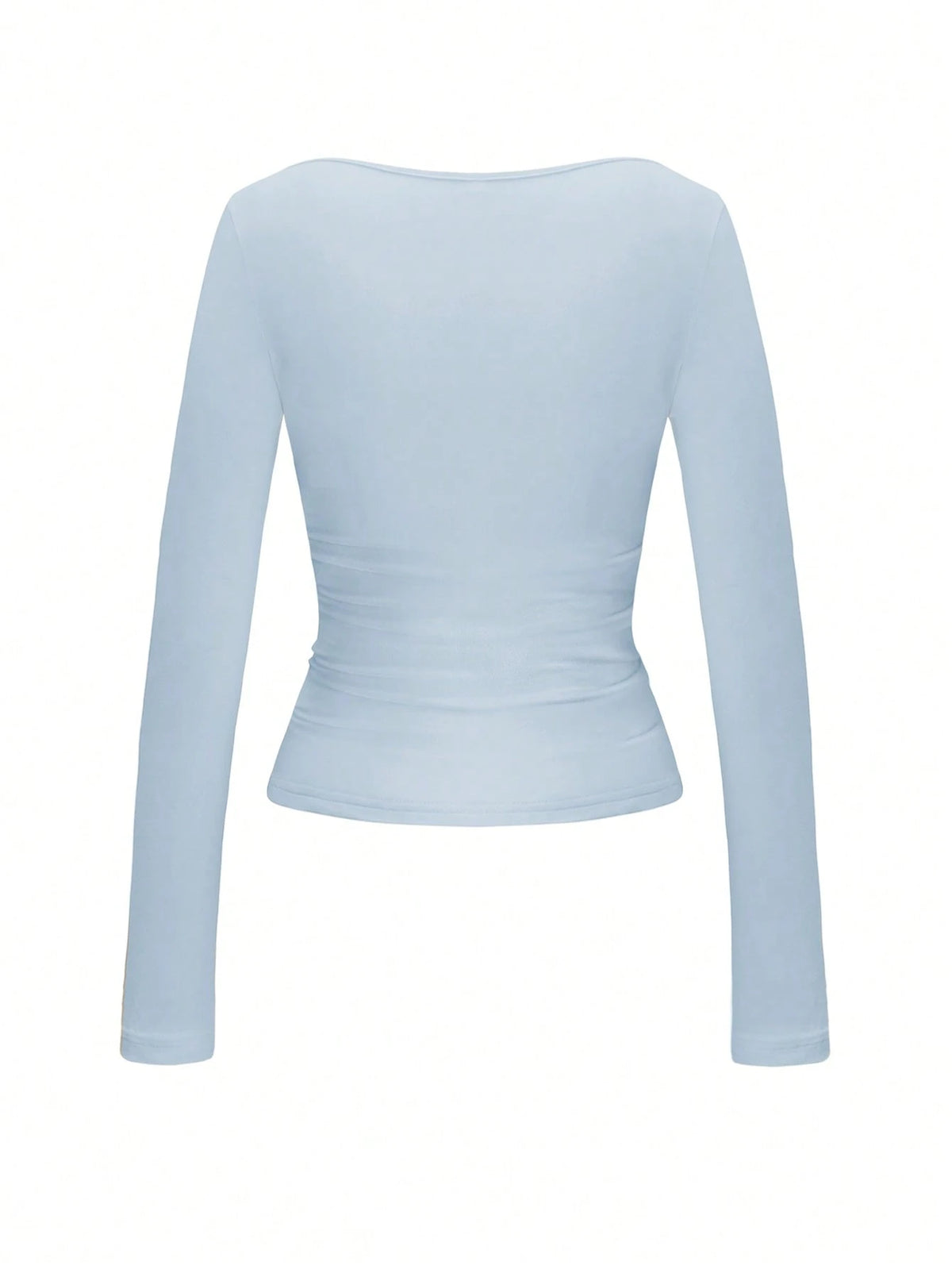 GLAMSKIN Women's Striped Sexy Slim Fit Long Sleeve Knit Top, Solid Color Square Neck Basic T-Shirt, Suitable For Autumn Outings, Daily Casual Streetwear, Back To School Season