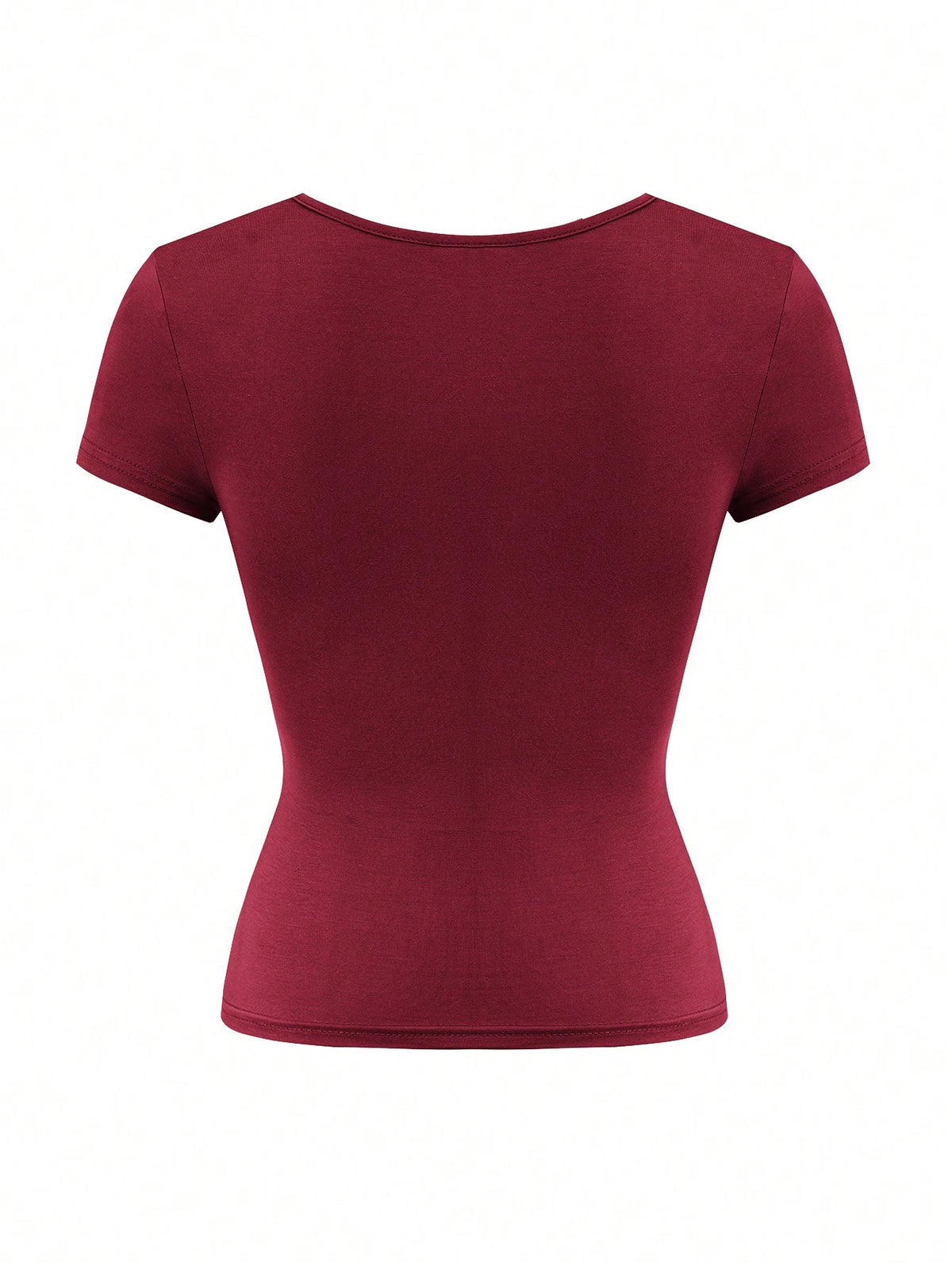 GLAMSKIN Women's Summer/Autumn Basic Solid Color Square Neck Short Sleeve Cropped T-Shirt, Y2K Sexy Slim Fit Casual Top, Back To School Outing Daily Streetwear