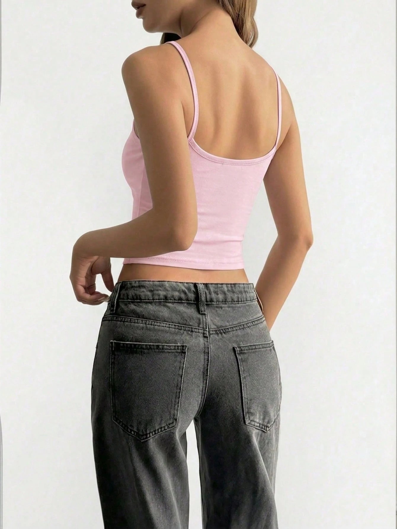 GLAMSKIN Women's Summer/Autumn Striped Lingerie Style Fitted Camisole Tank Top, Solid Color Y2K Casual Basic Cropped Tank, Back To School Daily Streetwear And Beach Vacation