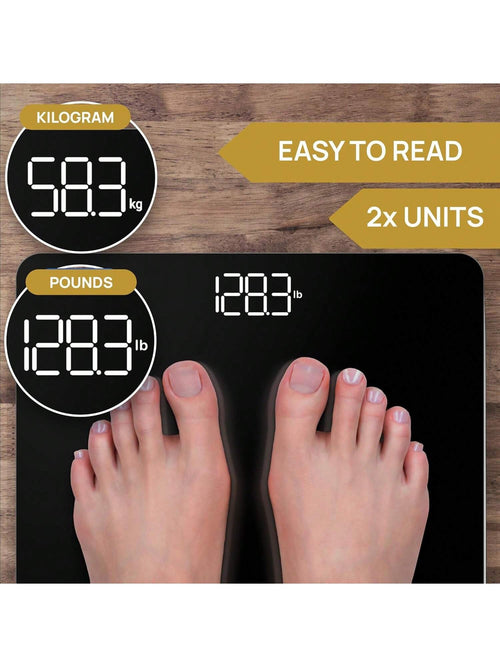 Glass Screen Weight Scale, High Precision Home Weight Scale With Smart Sensor, Hidden Bathroom Scale, Weight Loss Scale, Accurate To 0.05 Lbs, Bright LED Display And Clear Large Numbers, Quality Upgra