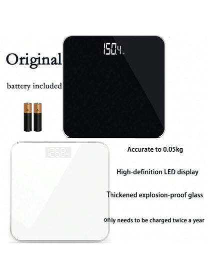 Glass Screen Weight Scale, High Precision Home Weight Scale With Smart Sensor, Hidden Bathroom Scale, Weight Loss Scale, Accurate To 0.05 Lbs, Bright LED Display And Clear Large Numbers, Quality Upgra