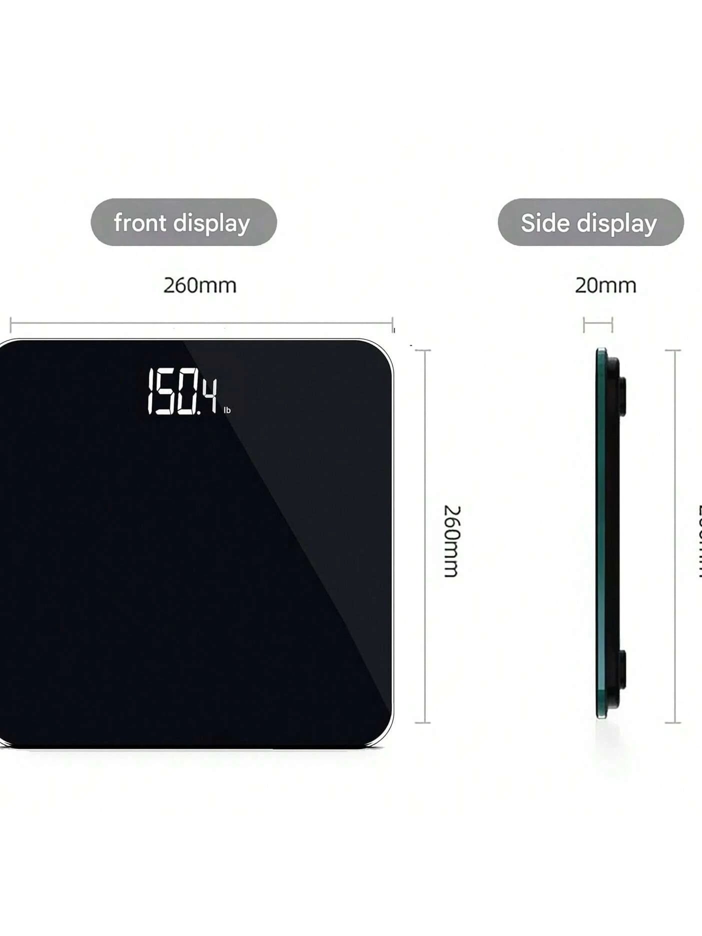 Glass Screen Weight Scale, High Precision Home Weight Scale With Smart Sensor, Hidden Bathroom Scale, Weight Loss Scale, Accurate To 0.05 Lbs, Bright LED Display And Clear Large Numbers, Quality Upgra