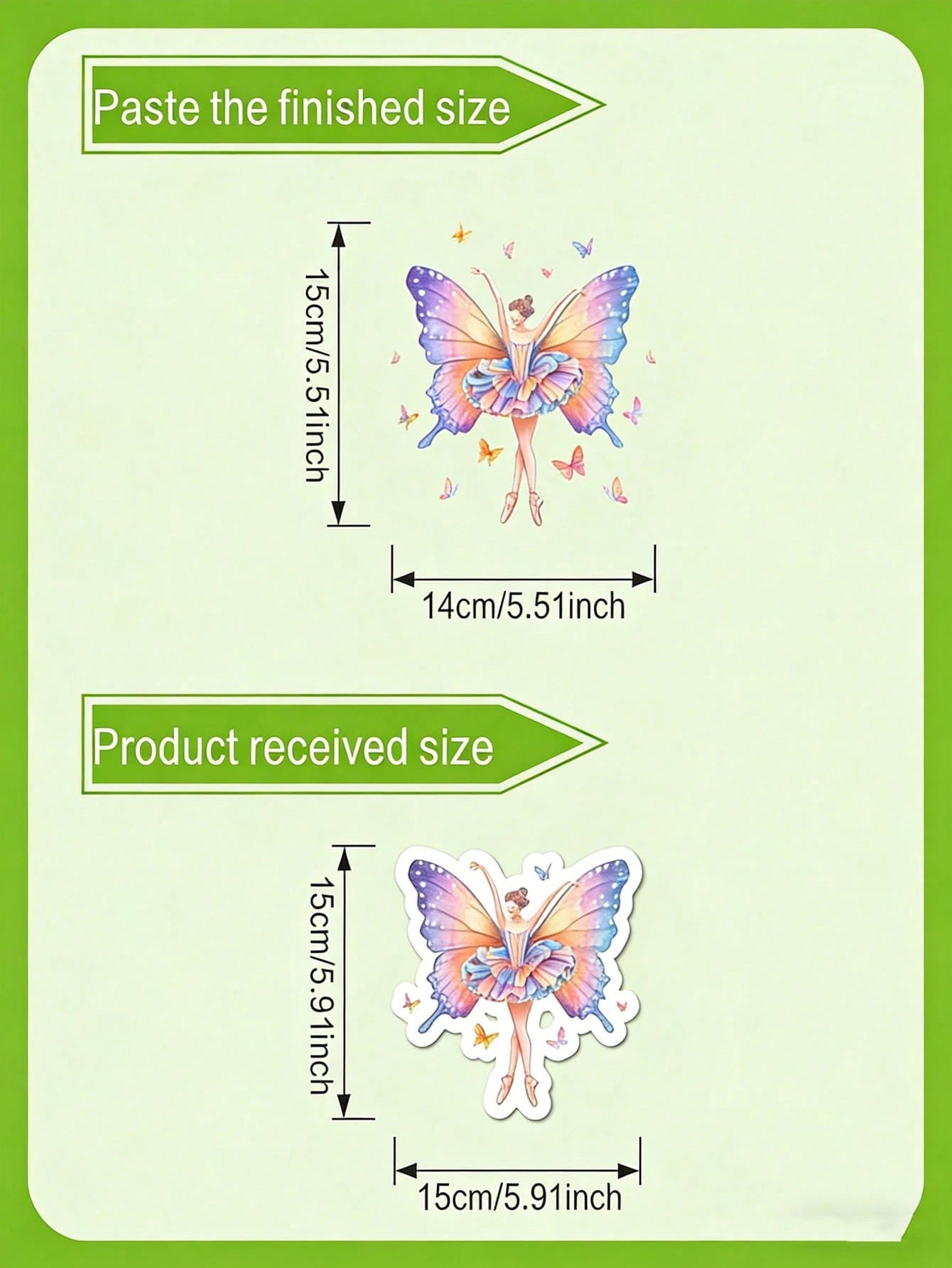 Glow-In-The-Dark Ballet Butterfly Fairy Wall Sticker- Self-Adhesive PVC Decal With Sparkling Wings & Floral Crown, Fantasy Nighttime Scene For Home Decor, Butterfly Decorations