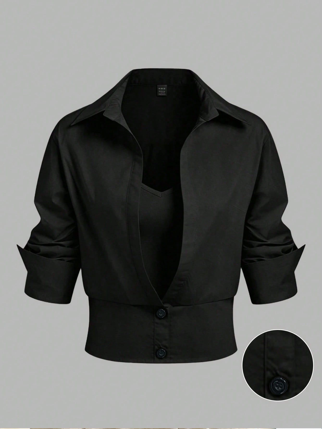 GlowEve CURVE Plus Size Designer Luxury Knit Patchwork Slim Fit Blouse Shirt, Summer Casual Outing And Commute Workwear Top Fall