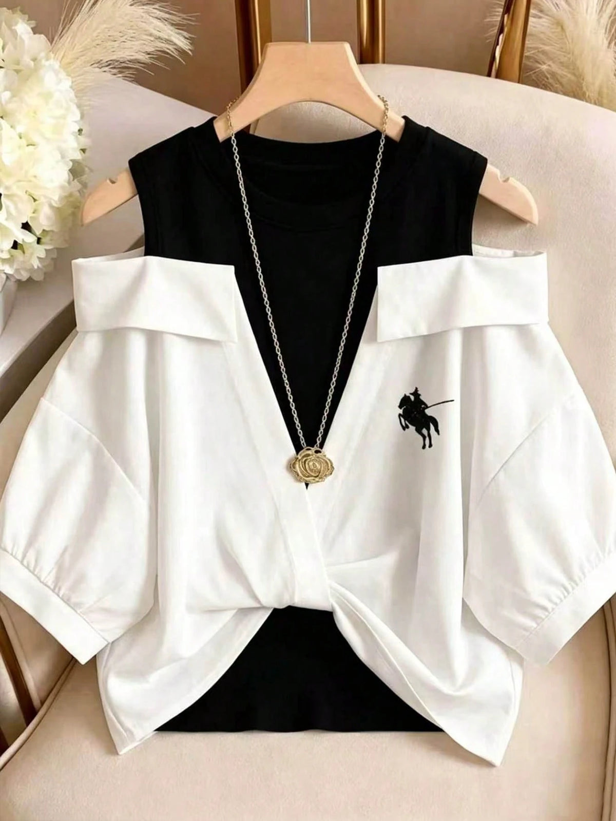 GlowEve Women's 2 In 1 Embroidered Blouses, Summer Vacation