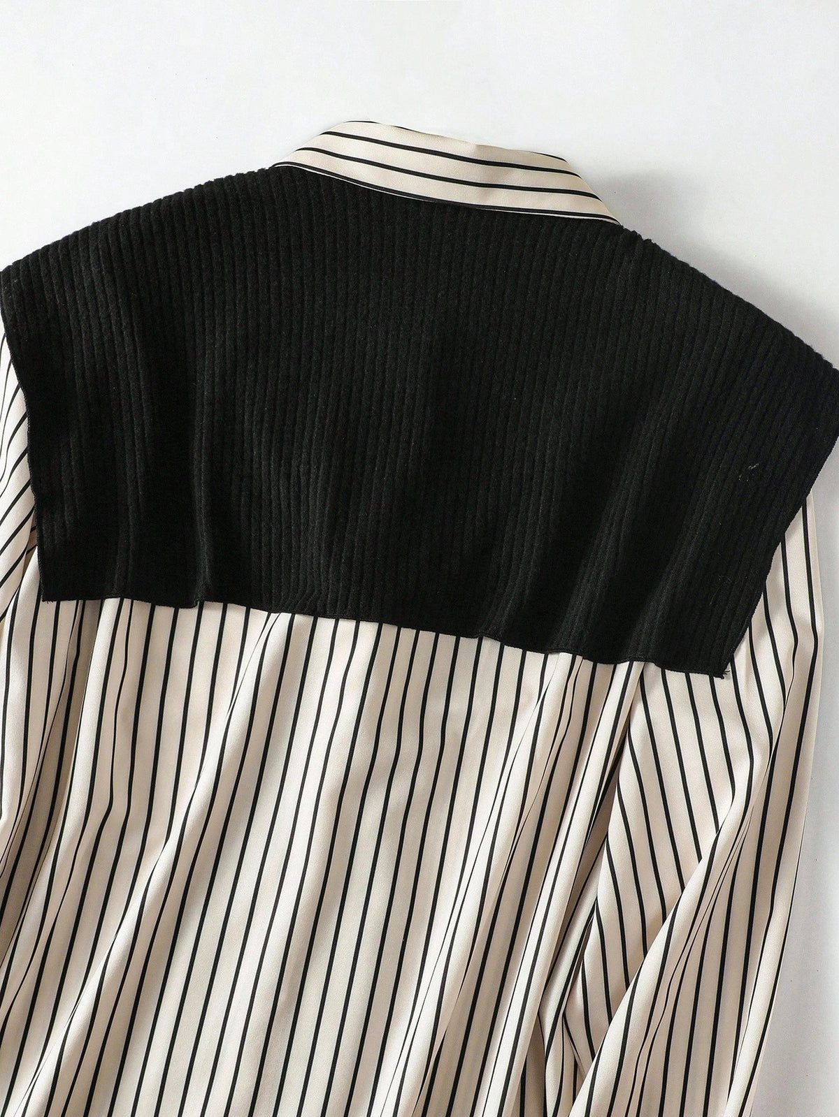 GlowEve Women's Casual Commuter Striped Shawl Collar Shirt
