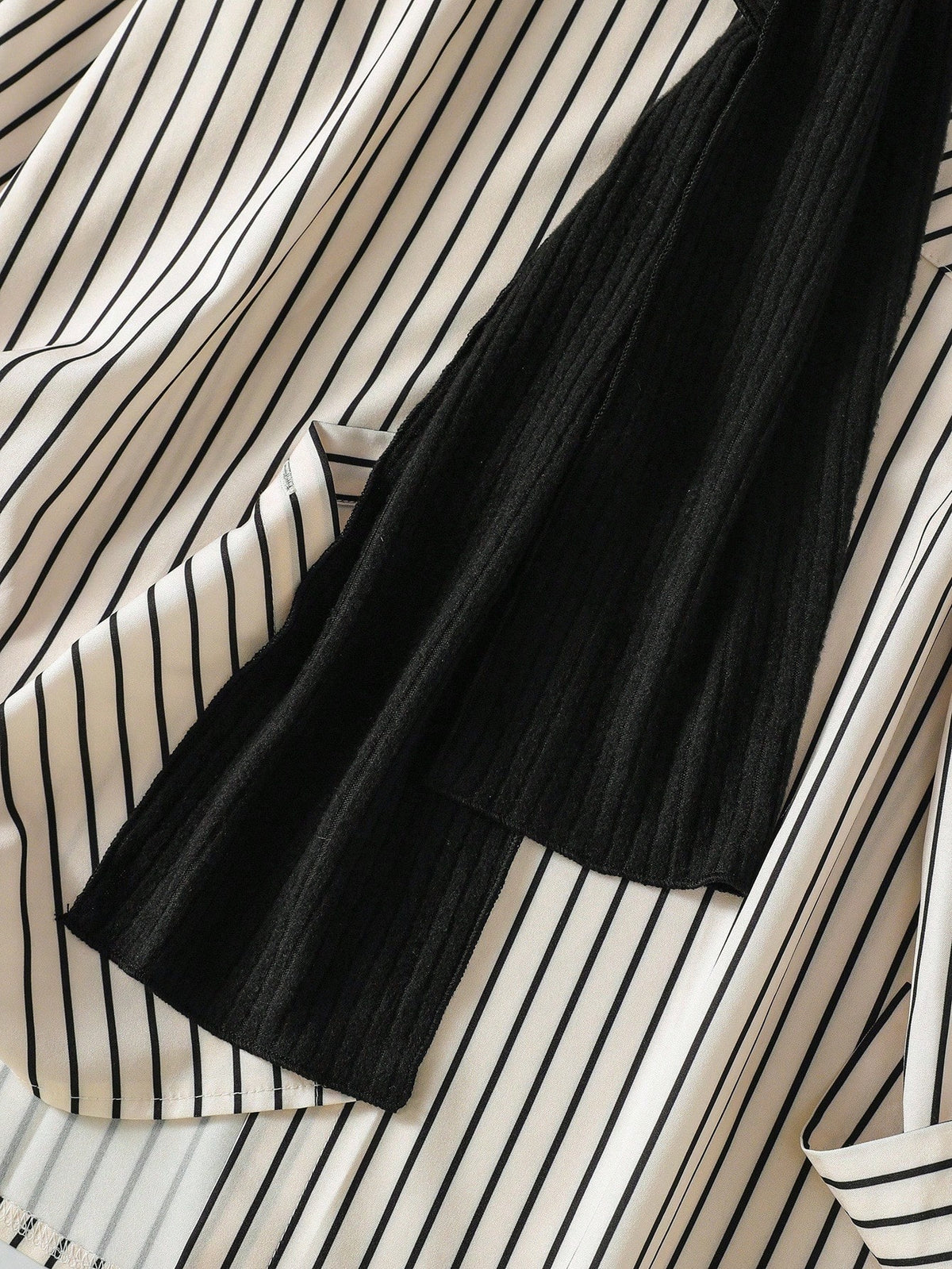 GlowEve Women's Casual Commuter Striped Shawl Collar Shirt