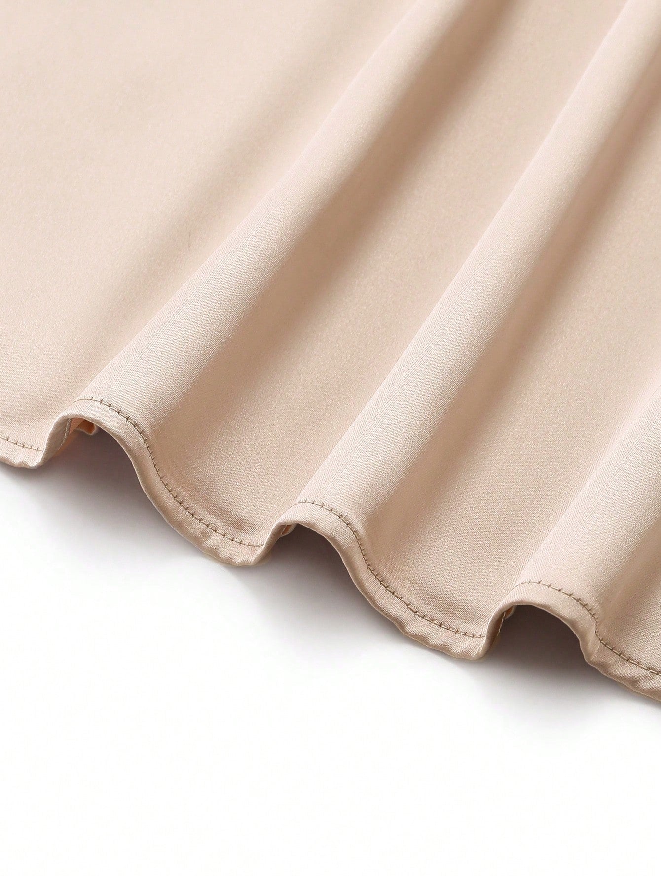GlowEve Women's Elegant Satin Long Dress, Stand Collar & Waist Pleats Design, Casual Vacation Daily Outdoor Party Dress For Women