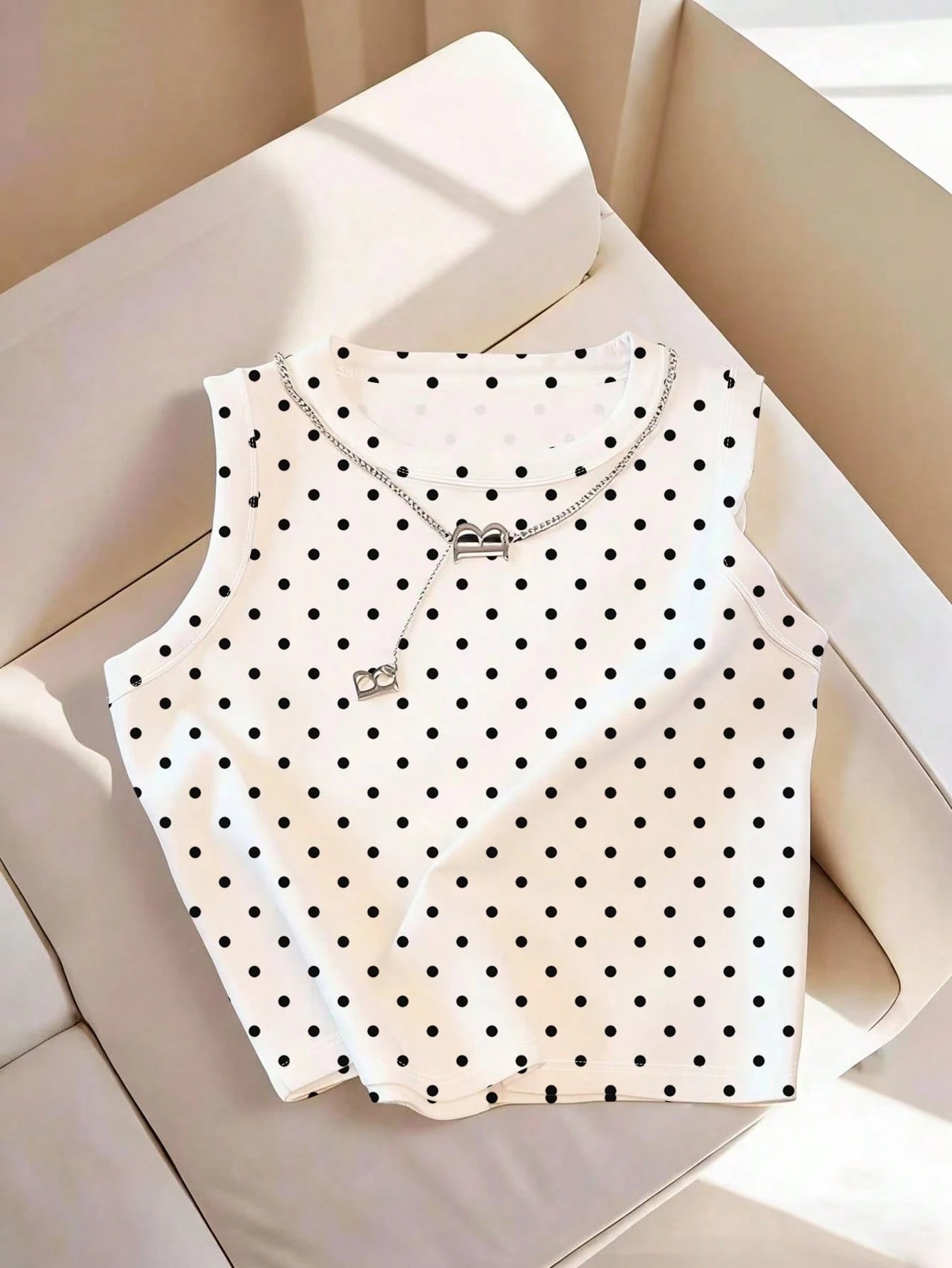 GlowEve Women's Striped Crew Neck Casual Versatile Tank Top