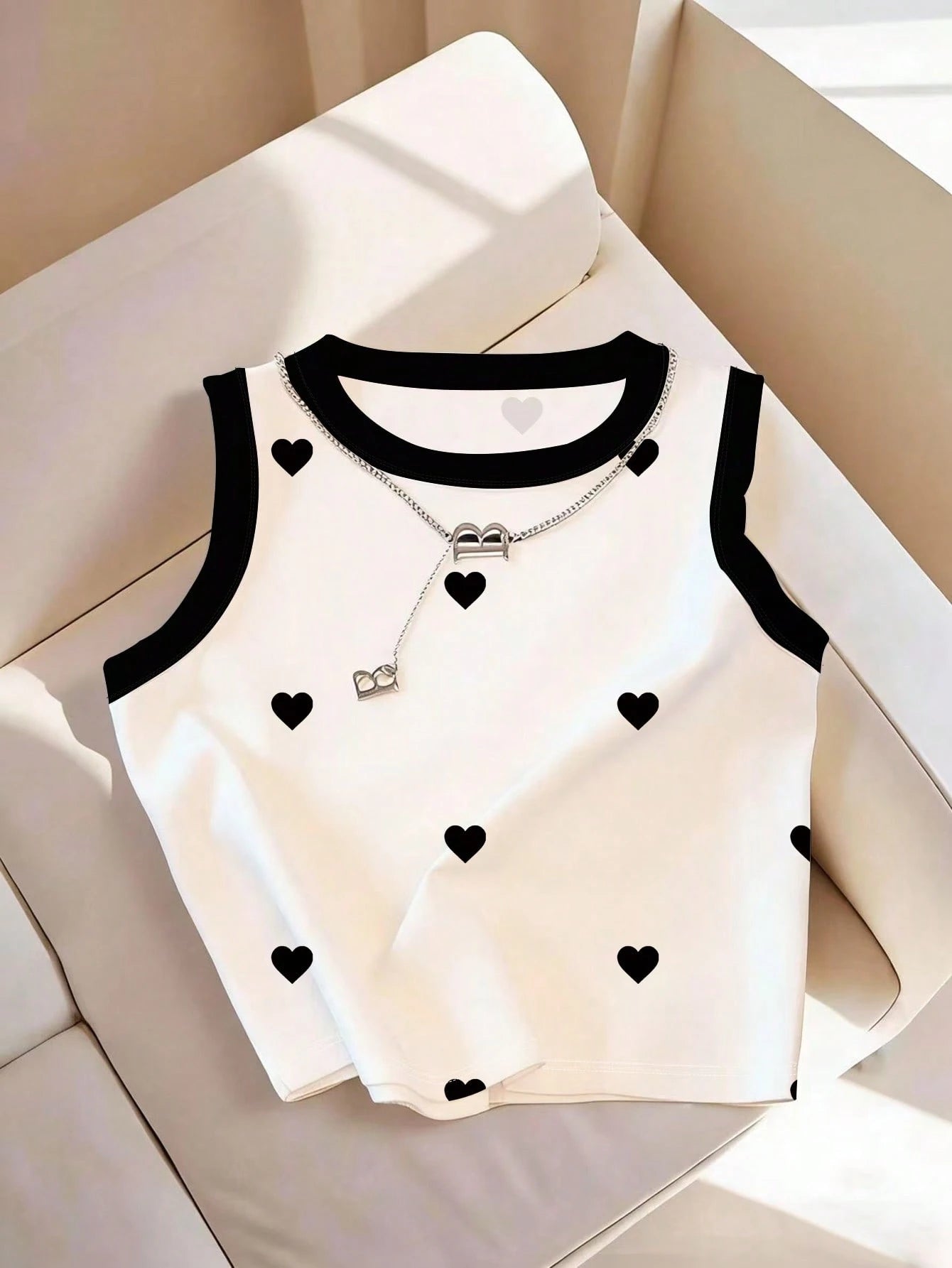 GlowEve Women's Striped Crew Neck Casual Versatile Tank Top