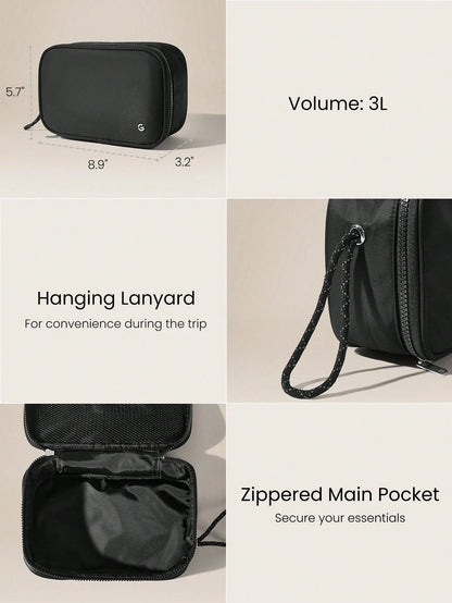 GLOWMODE 3L Sport Large Capacity Water-Repellant Essentials Zippered Kit Storage Bag Daily Casual Travel Trip