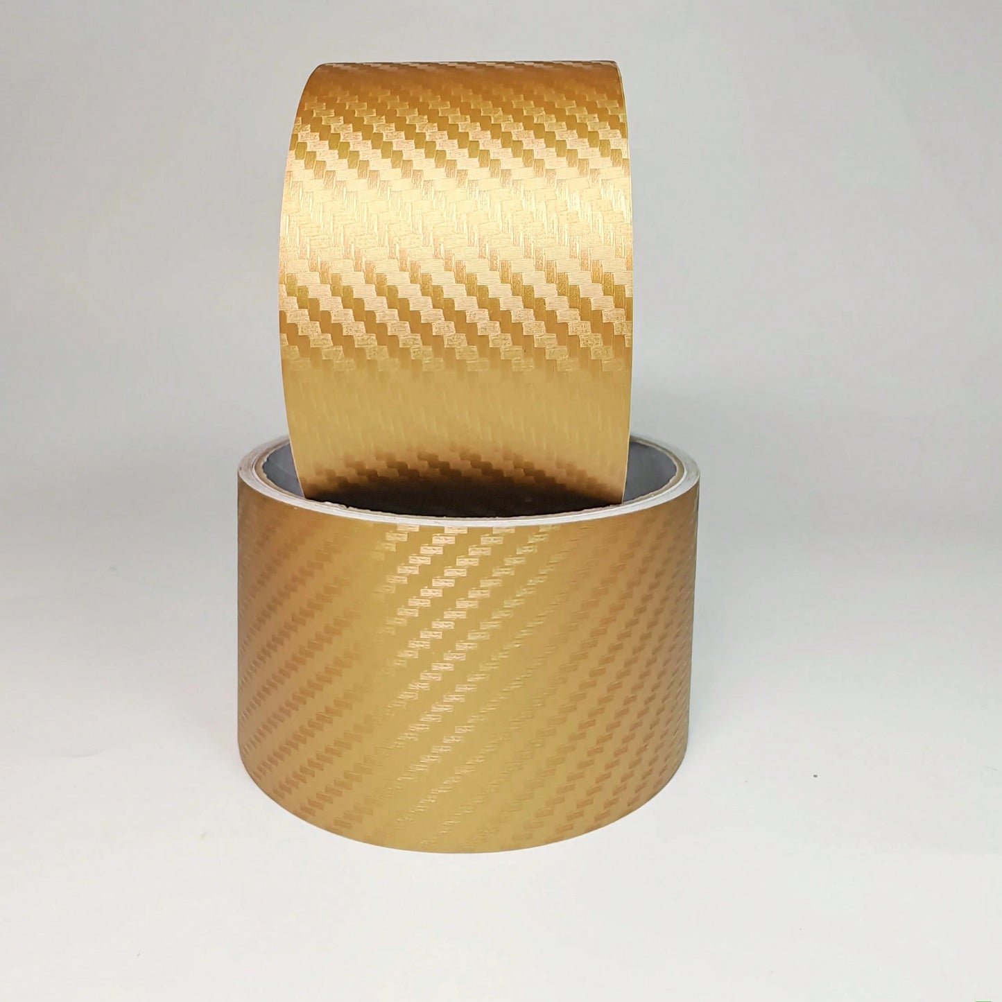 Gold 3D Woven Texture Car Stickers| Metallic Gloss Brushed Finish, Self-Adhesive Waterproof Wear-Resistant, Customizable Decorative Film, Suitable For Car Door Edges, Bumpers, Door Sills, Interior Tr