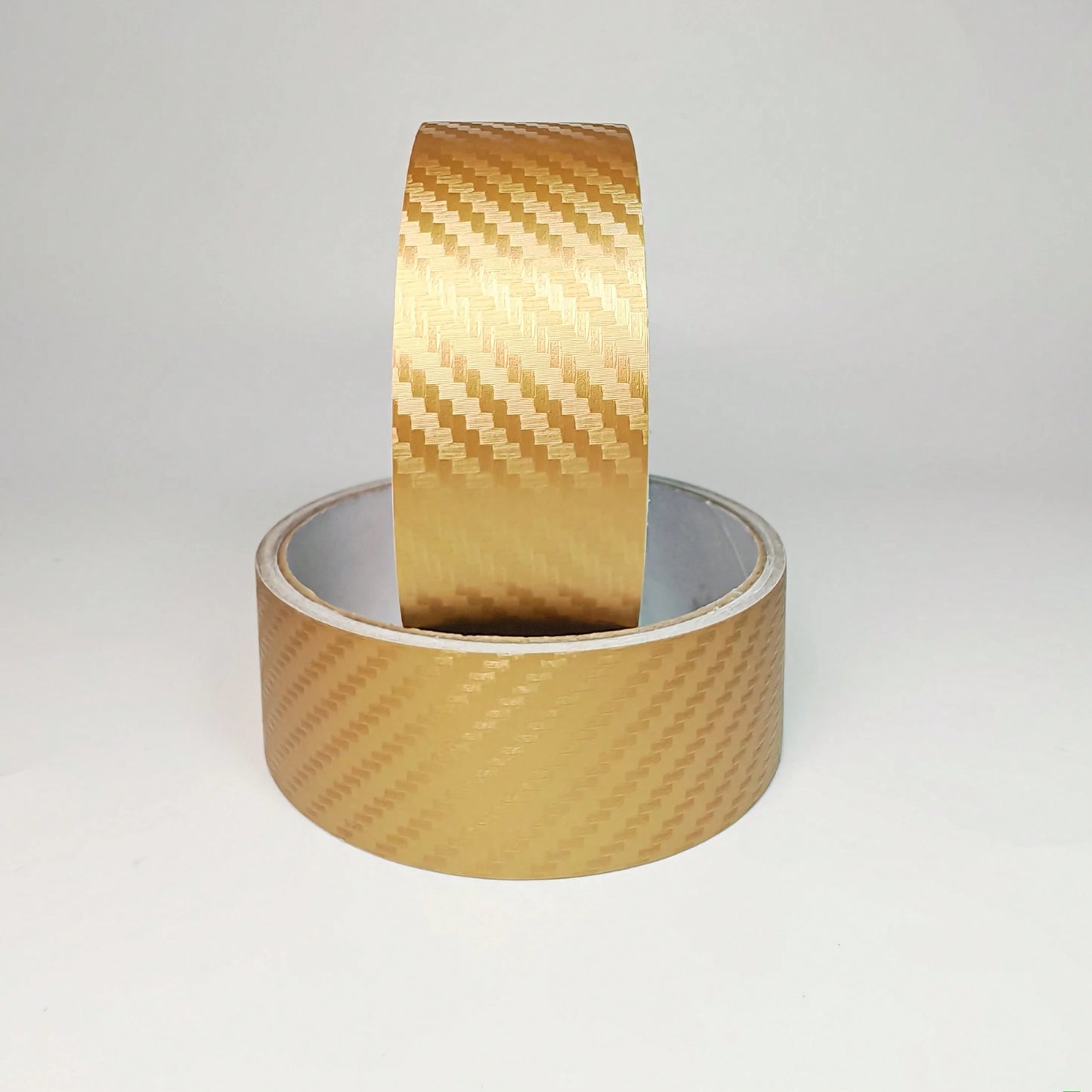 Gold 3D Woven Texture Car Stickers| Metallic Gloss Brushed Finish, Self-Adhesive Waterproof Wear-Resistant, Customizable Decorative Film, Suitable For Car Door Edges, Bumpers, Door Sills, Interior Tr