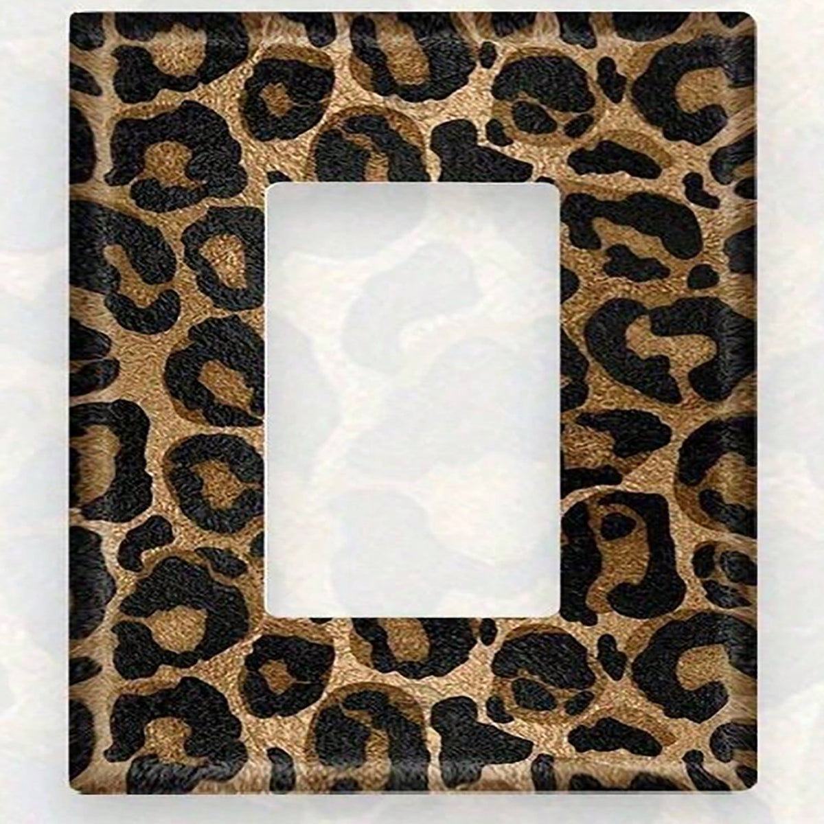 Golden And Black Glitter Leopard Print Light Switch Plate Unbreakable Polycarbonate Thermoplastic 1Gang/2 Gang Diner Kitchen Decor Single Gang Toggle