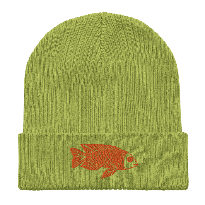 Goofy Goldfish Organic Ribbed Beanie