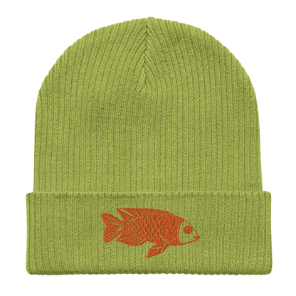 Goofy Goldfish Organic Ribbed Beanie