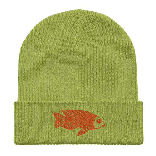 Goofy Goldfish Organic Ribbed Beanie