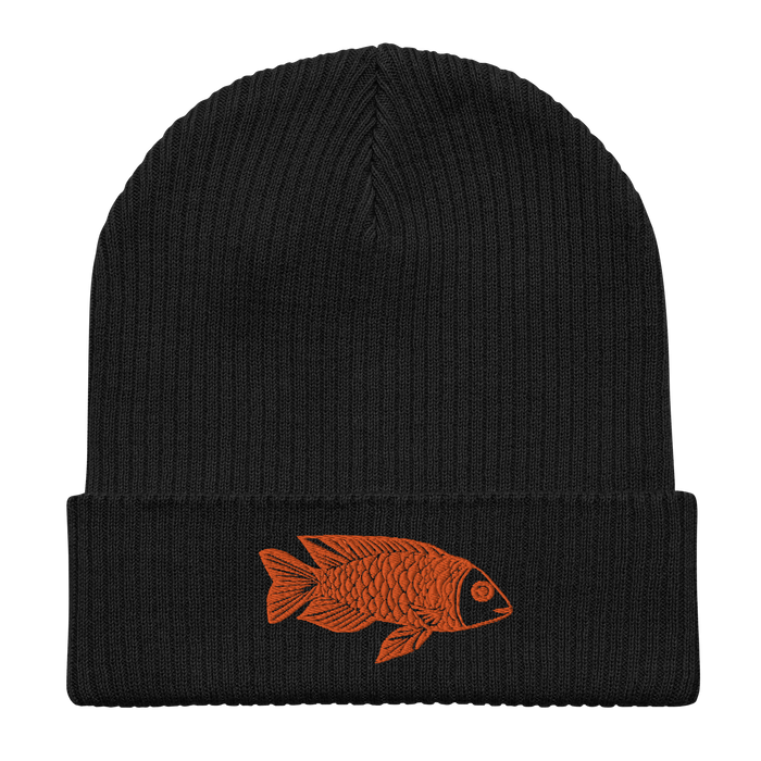 Goofy Goldfish Organic Ribbed Beanie