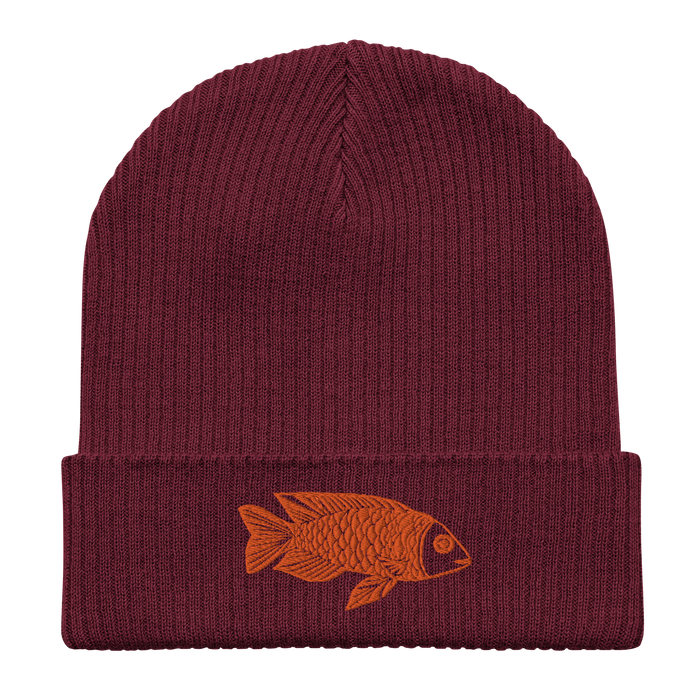 Goofy Goldfish Organic Ribbed Beanie
