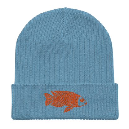 Goofy Goldfish Organic Ribbed Beanie