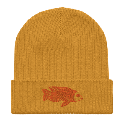 Goofy Goldfish Organic Ribbed Beanie