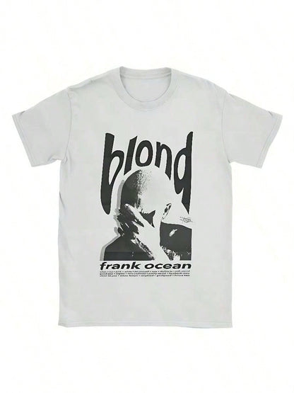 Graphic TeesBREATHABLE COOL SUMMER Blond Franks Rapper Ocean T Shirts Men's Cottonsss Casual T-Shirt O Neck Hip Hop Music Tee Shirt Short SLEEs