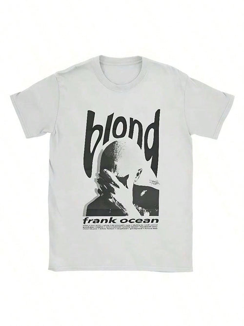 Graphic TeesBREATHABLE COOL SUMMER Blond Franks Rapper Ocean T Shirts Men's Cottonsss Casual T-Shirt O Neck Hip Hop Music Tee Shirt Short SLEEs