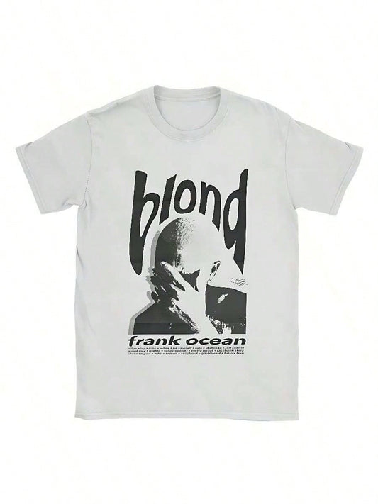 Graphic TeesBREATHABLE COOL SUMMER Blond Franks Rapper Ocean T Shirts Men's Cottonsss Casual T-Shirt O Neck Hip Hop Music Tee Shirt Short SLEEs