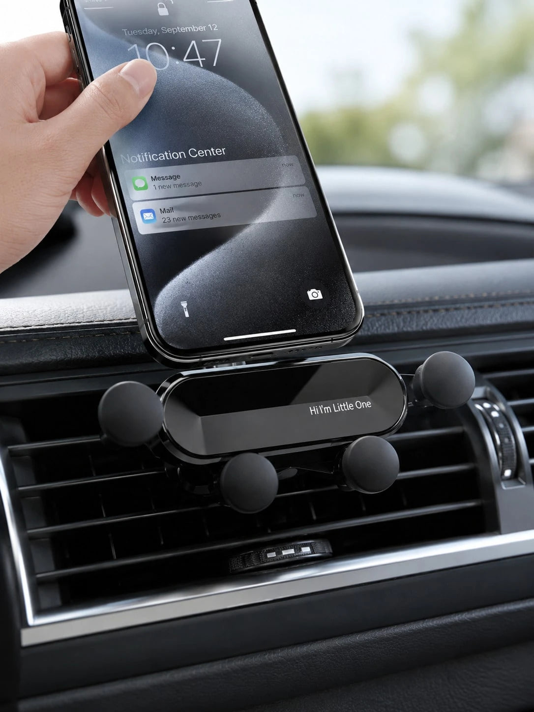 Gravity Car Air Vent Phone Holder, Cell Phone Holder For Car With Metal Hook Clip, Hands-Free One-Hand Operation Phone Mount, 360° Rotation Adjustable Vent Clip Cradle, Universal Fit For All Smartphon