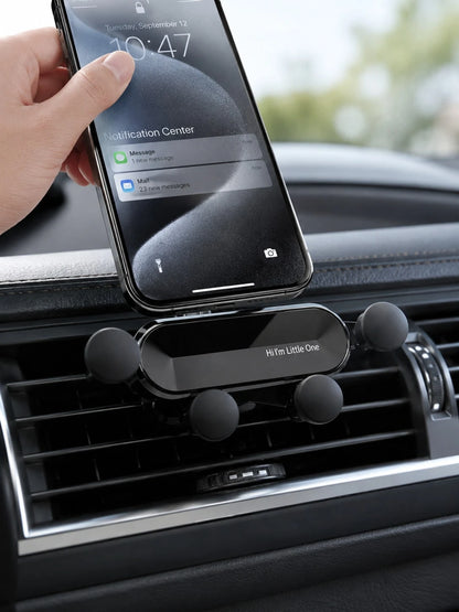 Gravity Car Air Vent Phone Holder, Cell Phone Holder For Car With Metal Hook Clip, Hands-Free One-Hand Operation Phone Mount, 360° Rotation Adjustable Vent Clip Cradle, Universal Fit For All Smartphon